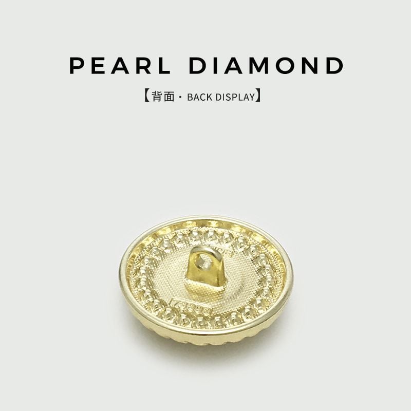 High-end Pearl Rhinestone Metal Coat Buttons