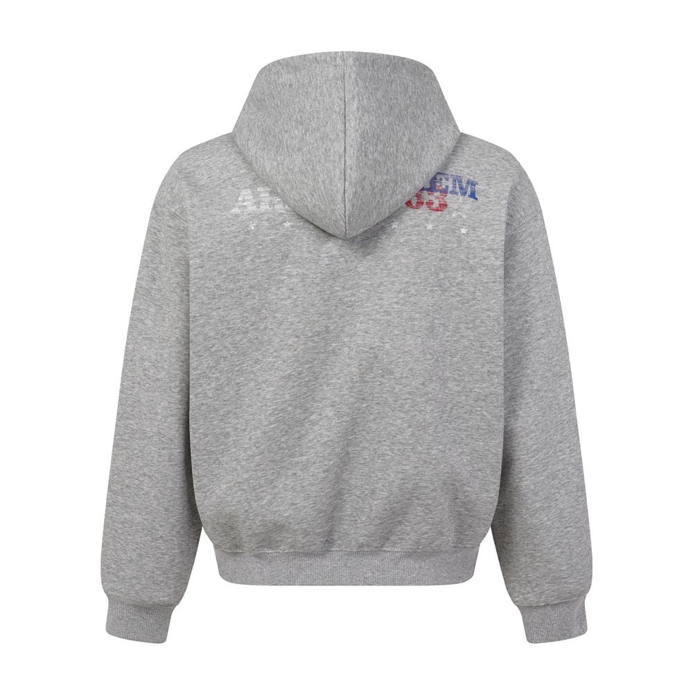 Men Vibe‑Style Pullover Hoodie, Flag‑Inspired Star & Stripe Print, Loose Western Street‑wear Sweatshirt for Spring Autumn