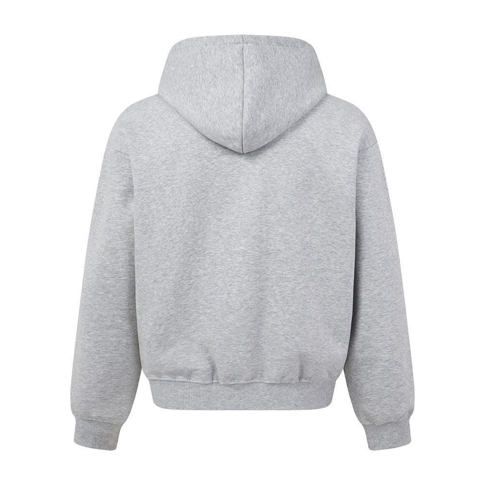 Men Clean‑Fit High‑Street Pullover Hoodie, Unique Embroidery Irregular Deconstructed Design, Loose Casual Street‑wear Sweatshirt for Spring & Autumn