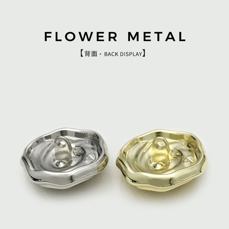 Vintage 3D Rose Flower Metal Buttons