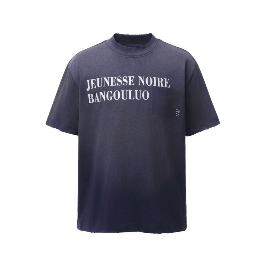 Men's loose letter print short-sleeve T-shirt