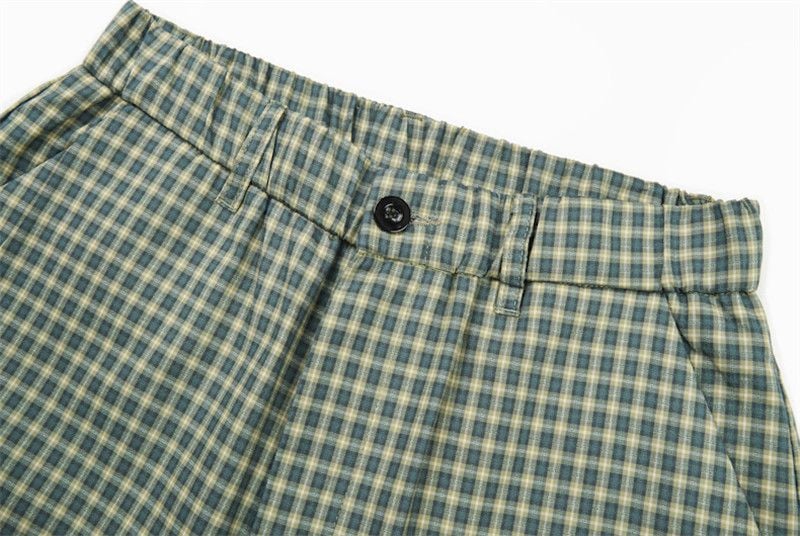 Men's American High Street Plaid Casual Shorts