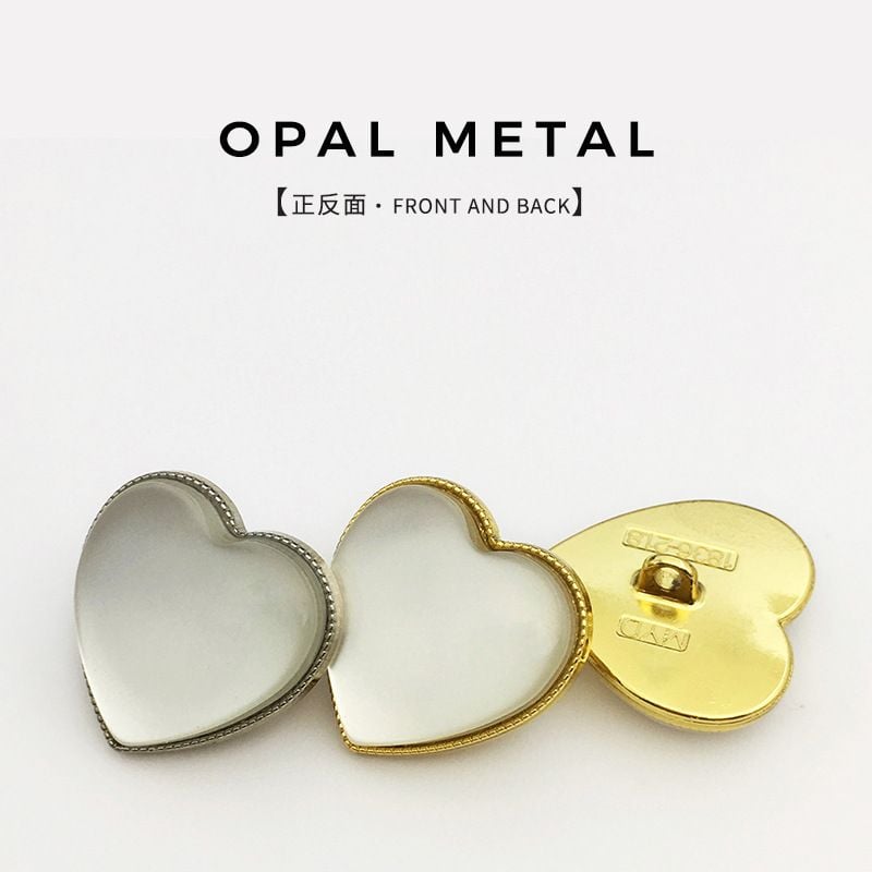 Premium Heart Shaped Cat's Eye Buttons, Elegant Decorative Fasteners