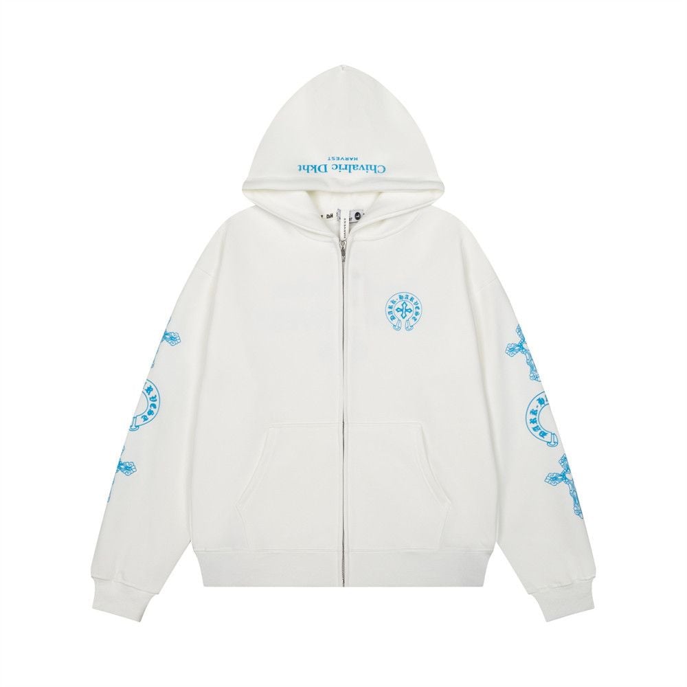 Gothic Letter Graphic Hooded Zip Sweatshirt, Men's Niche Street Style Loose Zip Up Outerwear Spring Autumn