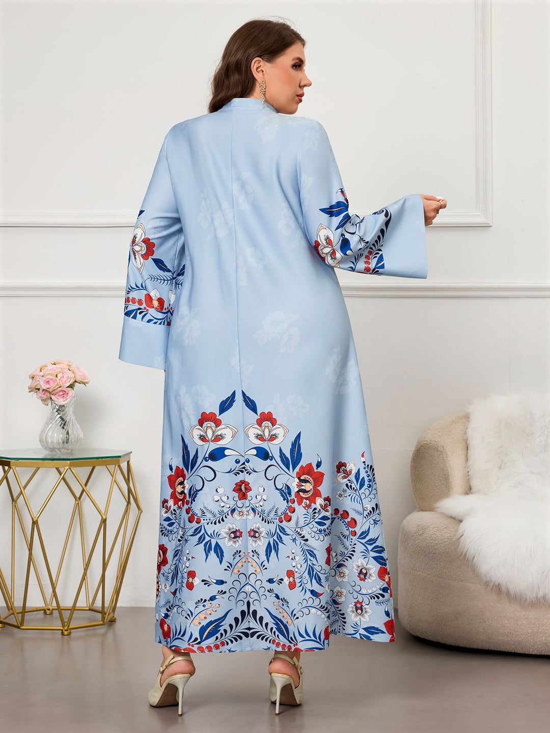 Plus Size Ethnic Style Loose Long Dress