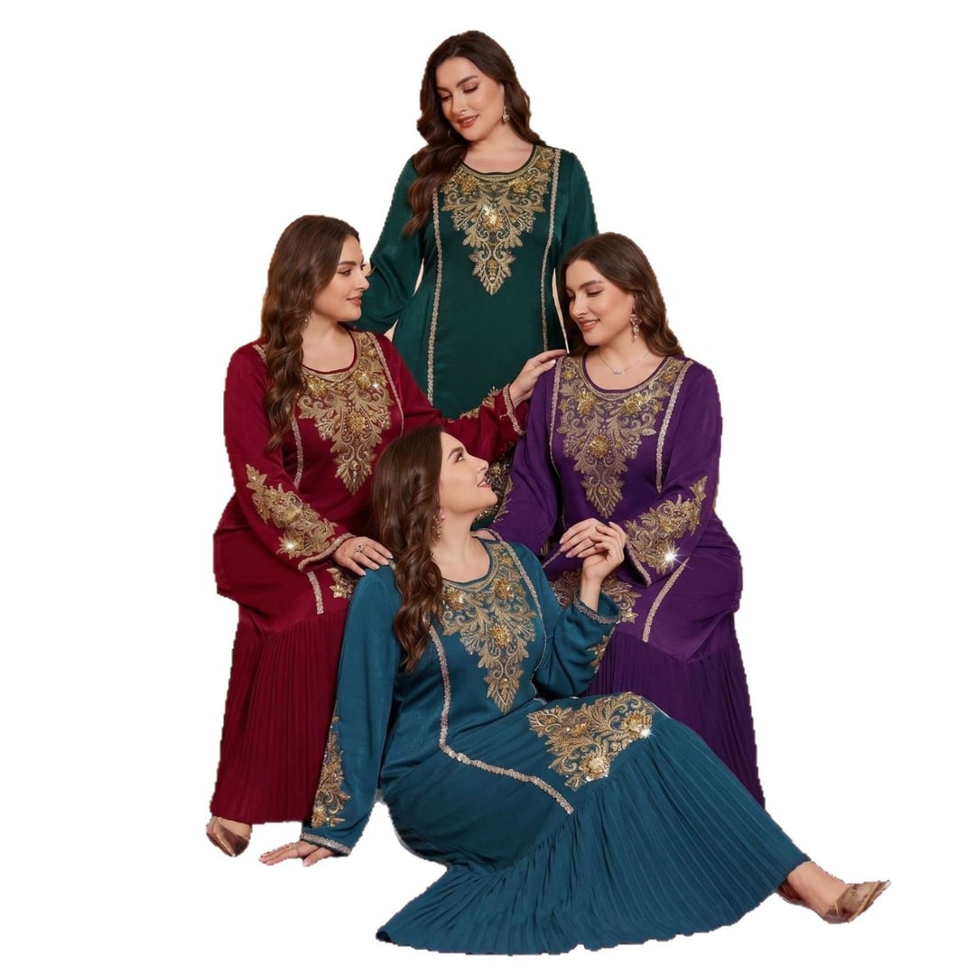 Plus Size Ethnic Style Loose Long Dress