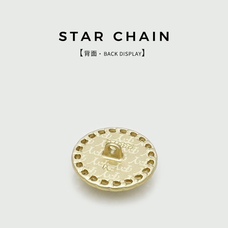 Starfish Link Chain Hollow Metal Buttons, Decorative Fasteners for Women's Blazers & Sweaters