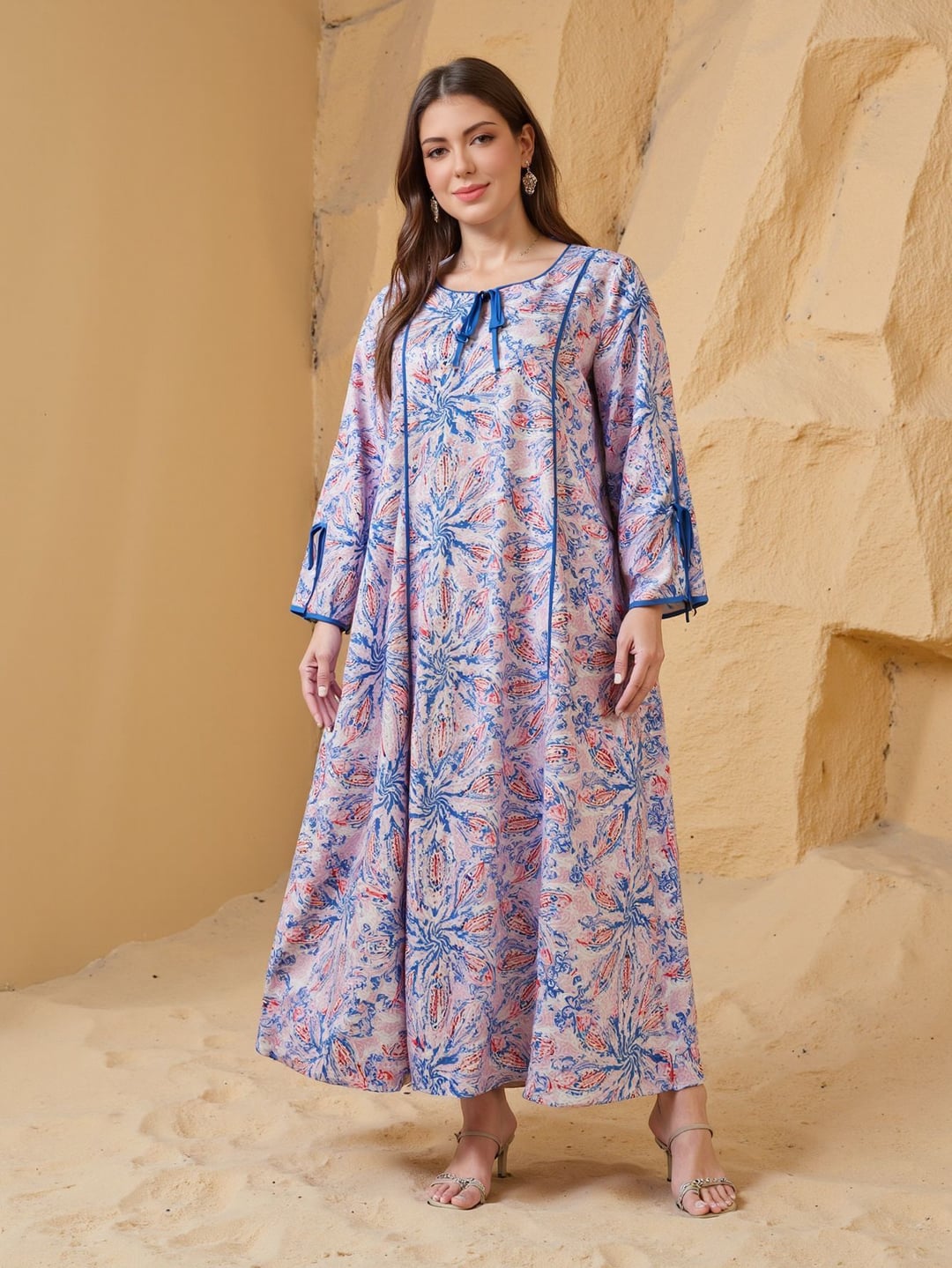 Daily Casual Printed Plus Size Women Dress