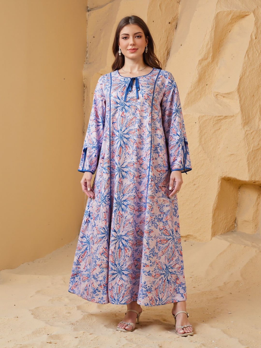 Daily Casual Printed Plus Size Women Dress