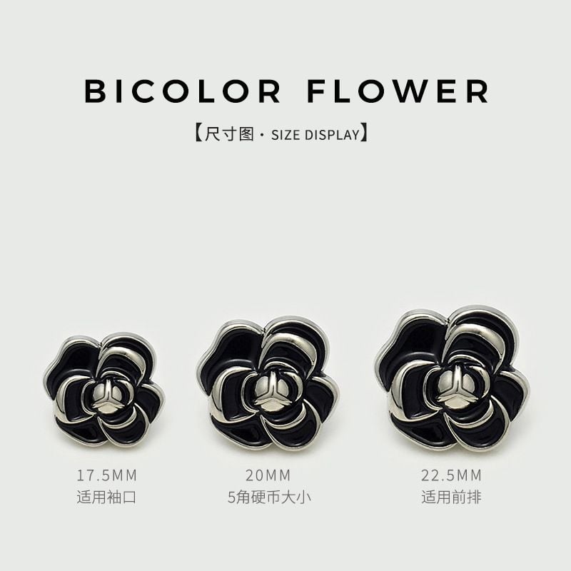 Hot Sale Camellia Flower Buttons Exquisite Decorative Buttons for Women Blazer Tops