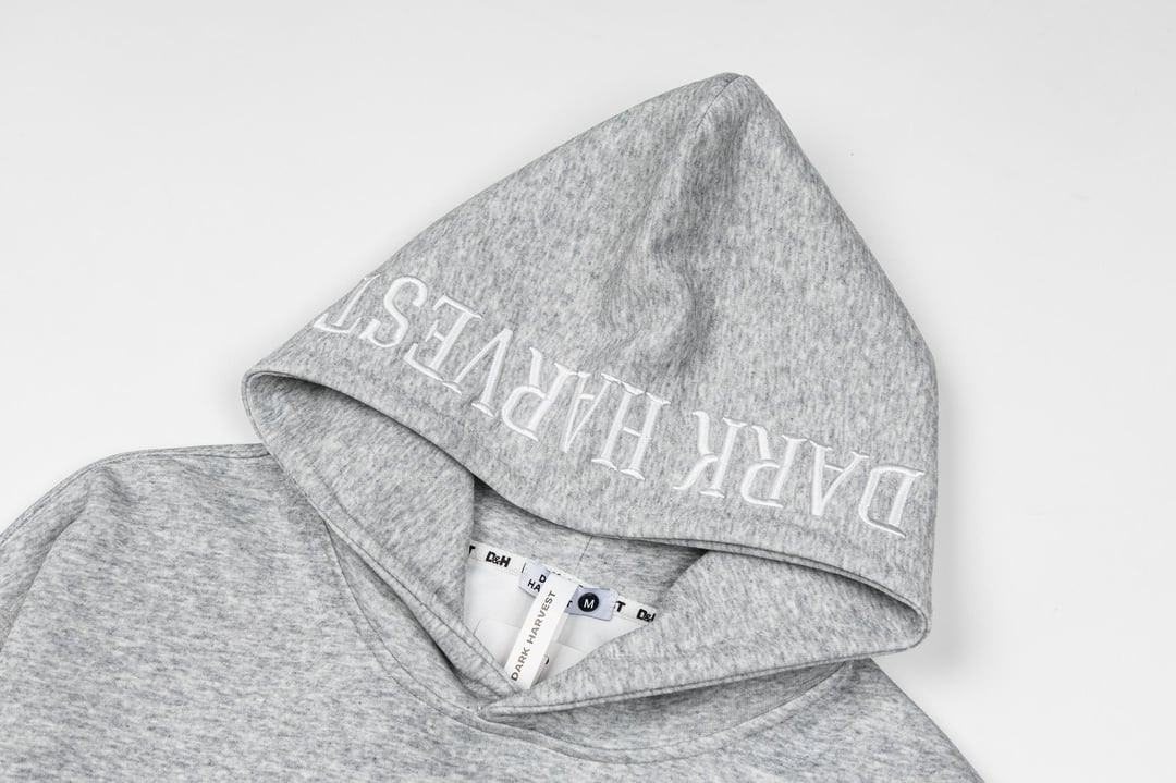 Men's American Streetwear Pullover Hoodie, 3D Raised Letter Embroidery, Loose Oversized Casual Sweatshirt for Spring & Autumn