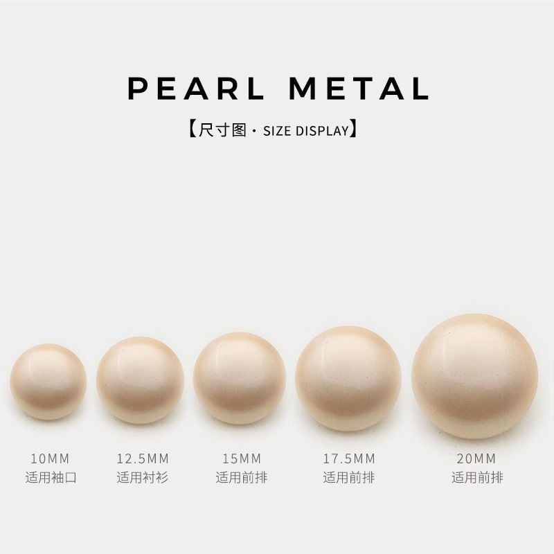 Pearl Buttons, Metal Base | Socialite Fashion