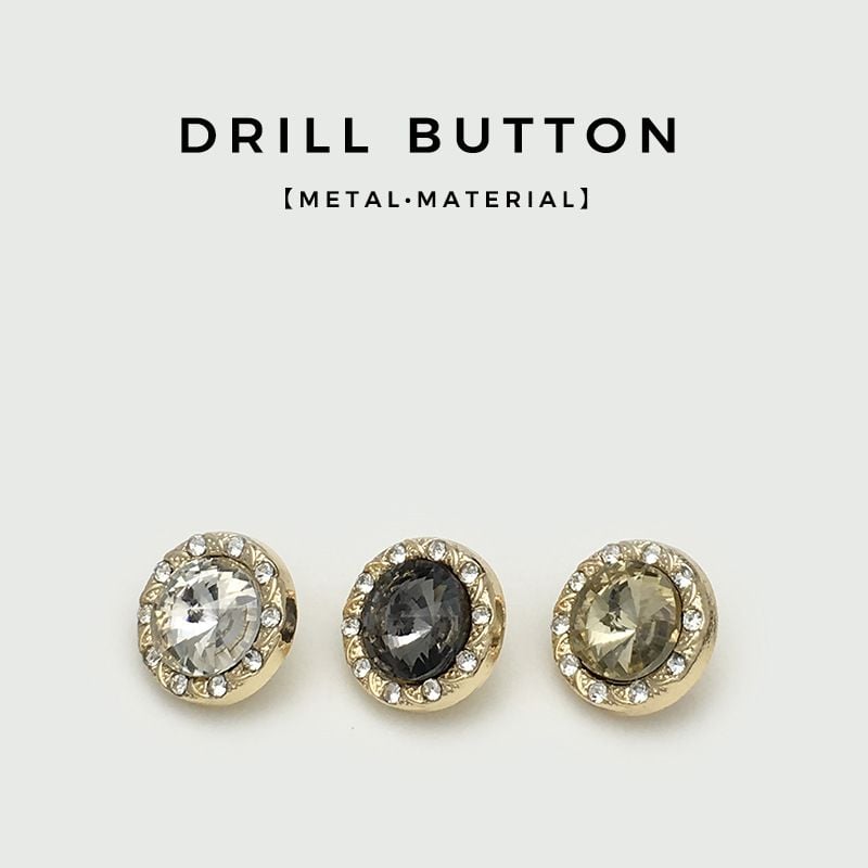 Versatile Crystal Rhinestone Metal Buttons for Cardigans