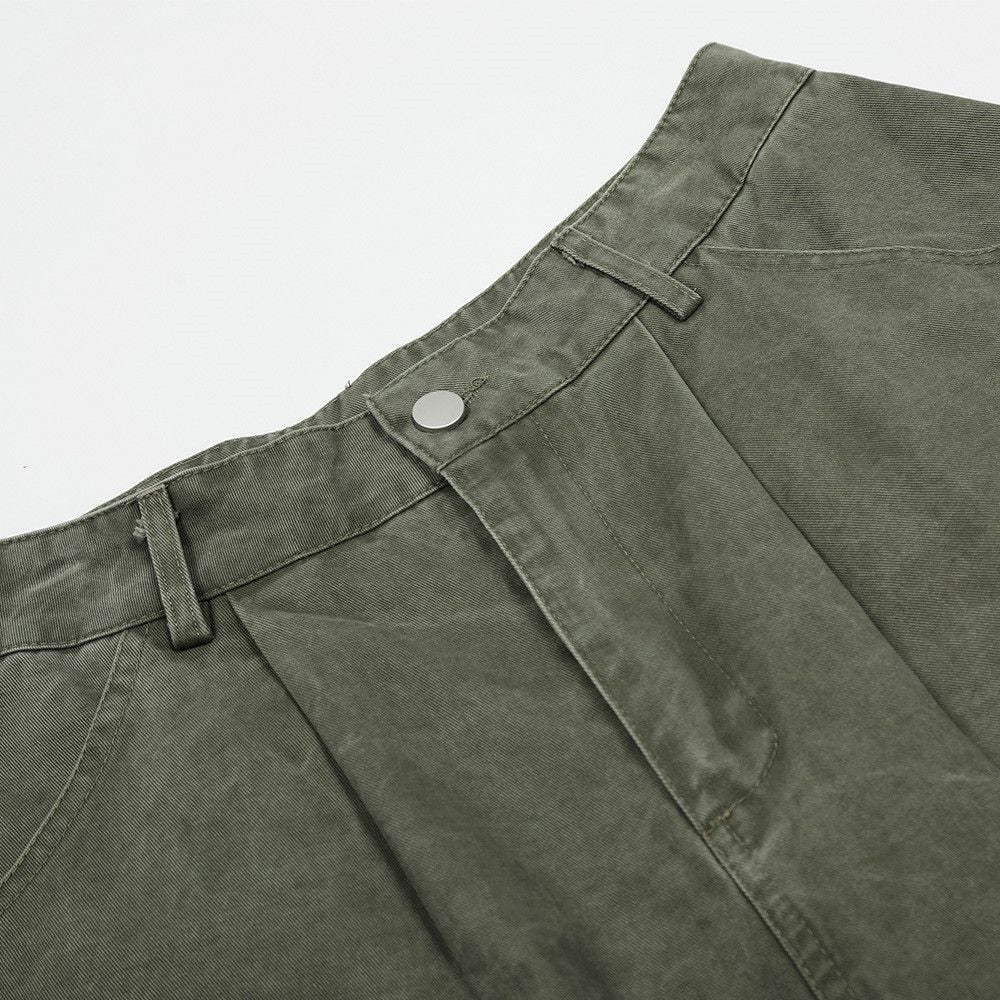 Men's summer cargo shorts with irregular large pockets