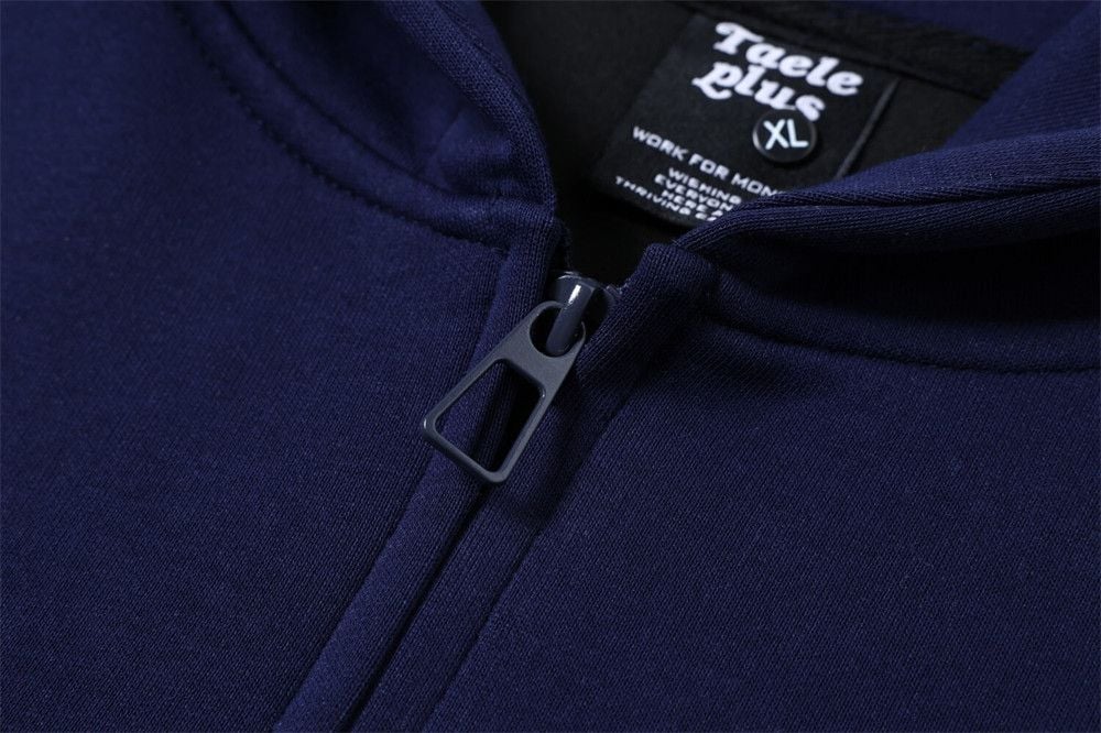 Men Street‑Wear Cropped Zip‑Up Hoodie, Ripped Distressed Details, Loose Casual Sport Outerwear for Spring Autumn