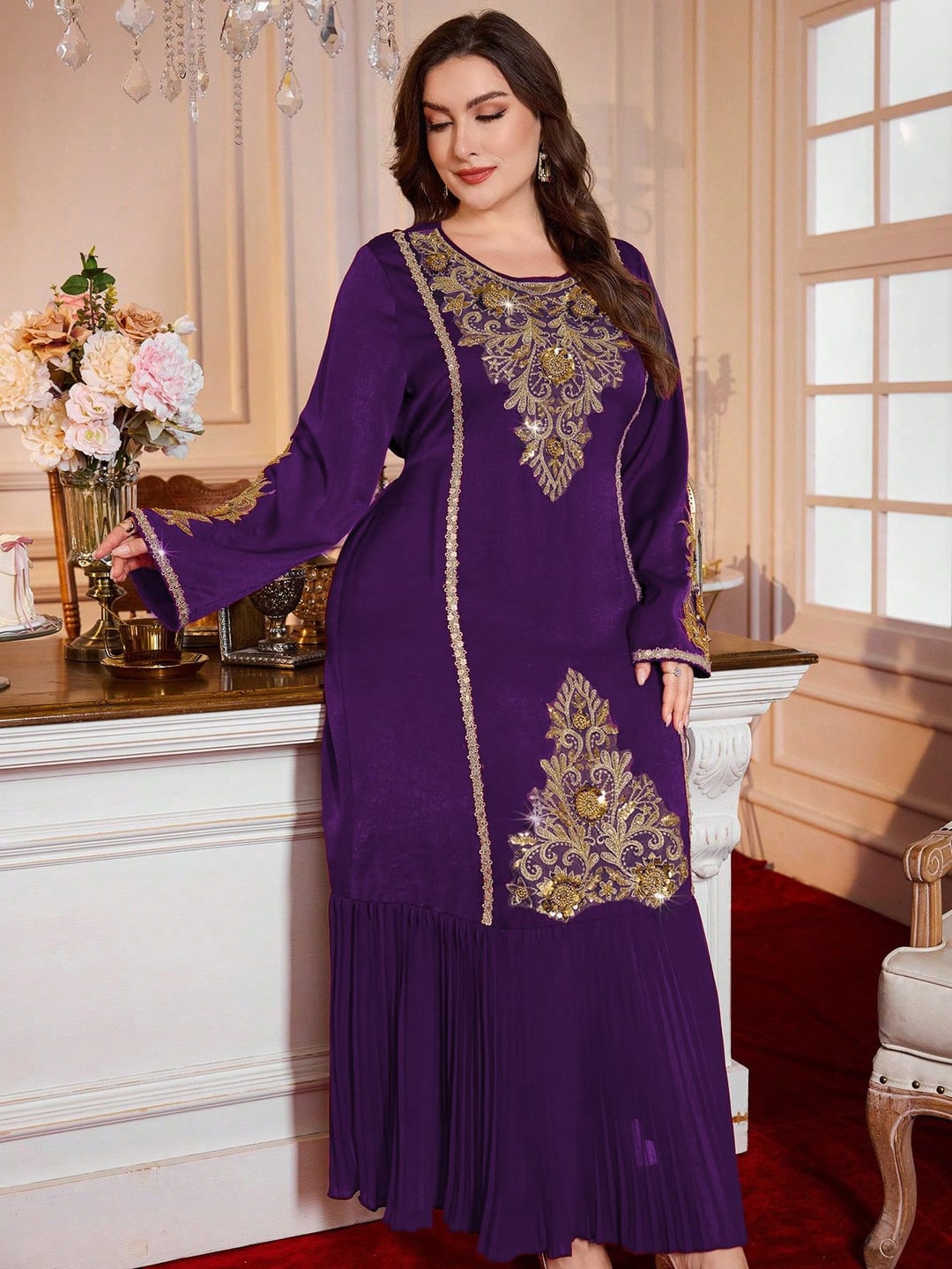 Plus Size Ethnic Style Loose Long Dress