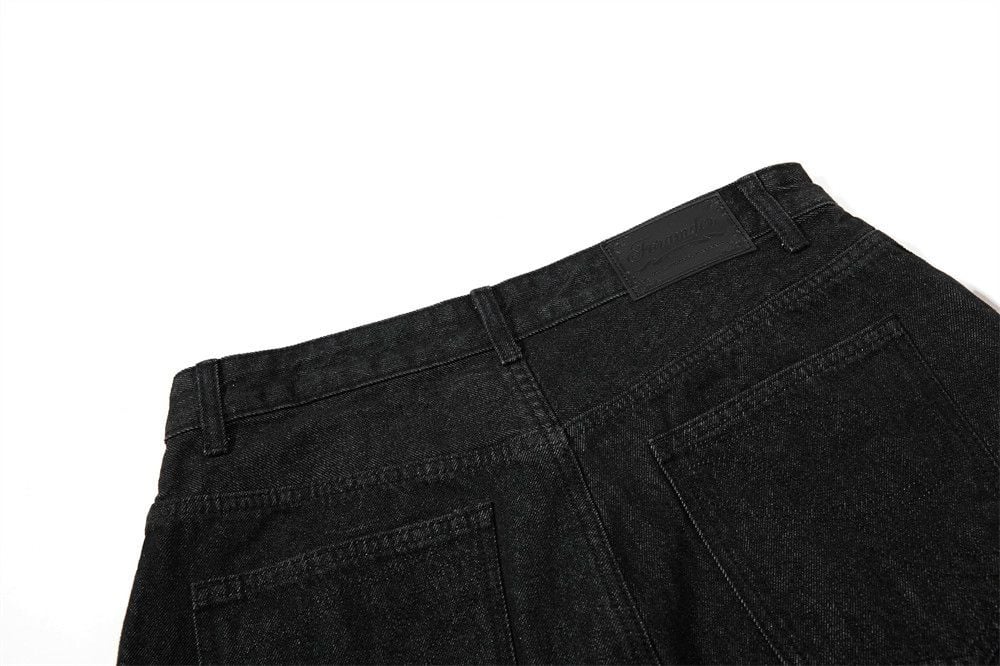 Men’s Summer Cropped 7‑Denim Shorts, Trendy Brand, Metal Button Fly, Unique Designer Look, Loose Straight‑Leg Fit
