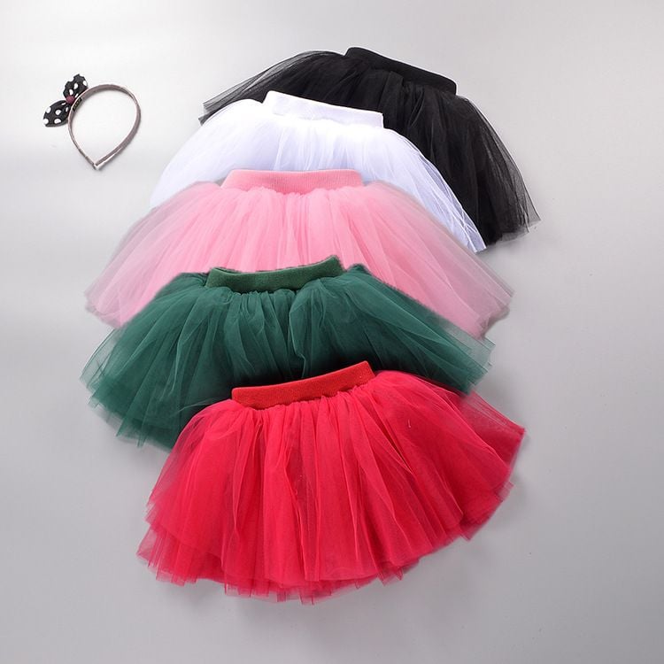 Girls Tulle Tutu Dress, Layered Cake Skirt, Short Dance Costume for Kids & Toddlers