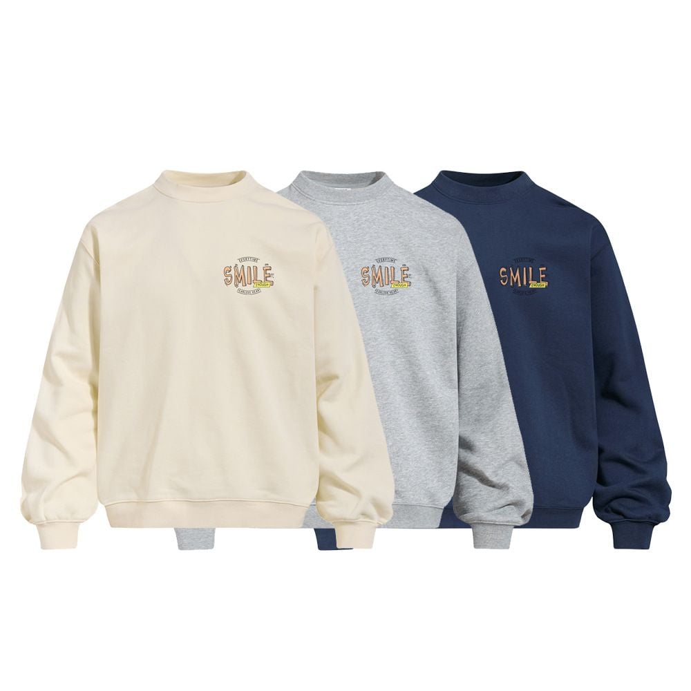 Men Vibe Streetwear Crew Neck Sweatshirt, American‑Style Creative Letter Print, Loose Casual Sport Pullover for Spring Autumn
