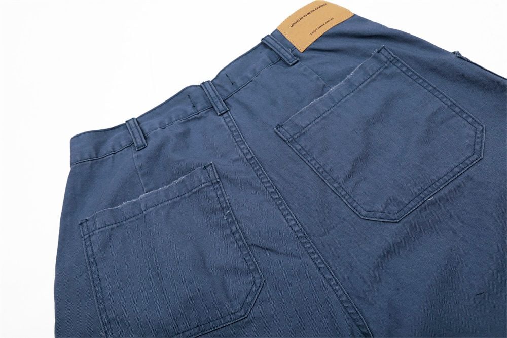Men's American street style cargo wide-leg five-point shorts for summer