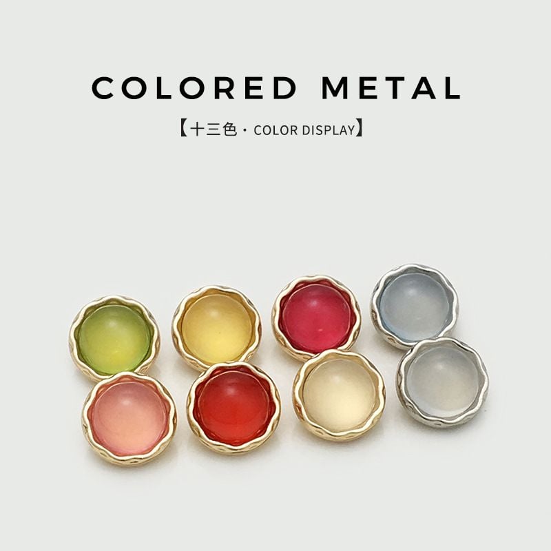 Exquisite Metal Cat's Eye Pearl Buttons