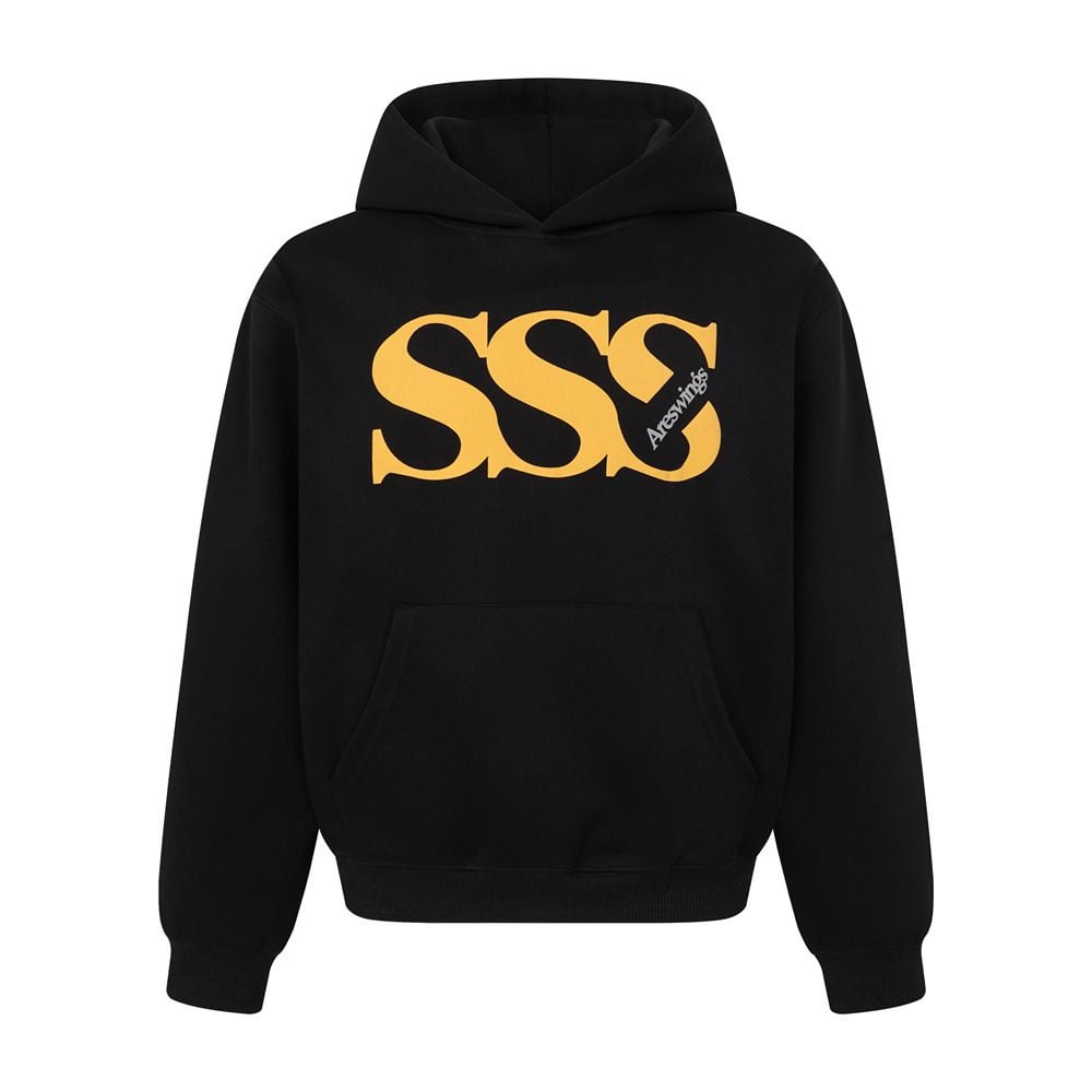 Men’s Creative Letter‑Print Pullover Hoodie, Vibe Style Loose Casual Sweatshirt
