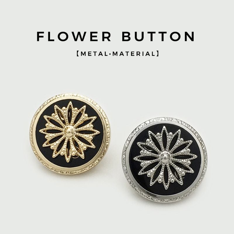 European American Style Flocked Metal Spliced Versatile Buttons