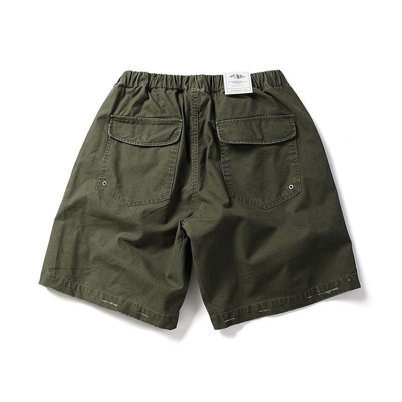 Men’s Summer Trendy Cargo 5‑Inch Shorts, High‑Street Design, Ripped & Paint‑Splash Detail, Loose Casual Streetwear Shorts