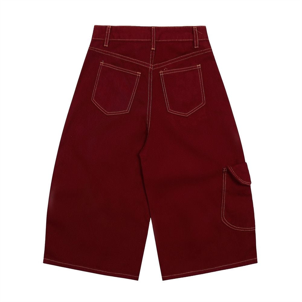 Men's Summer Loose Fit Cargo Shorts With Piping & Pendant Decoration