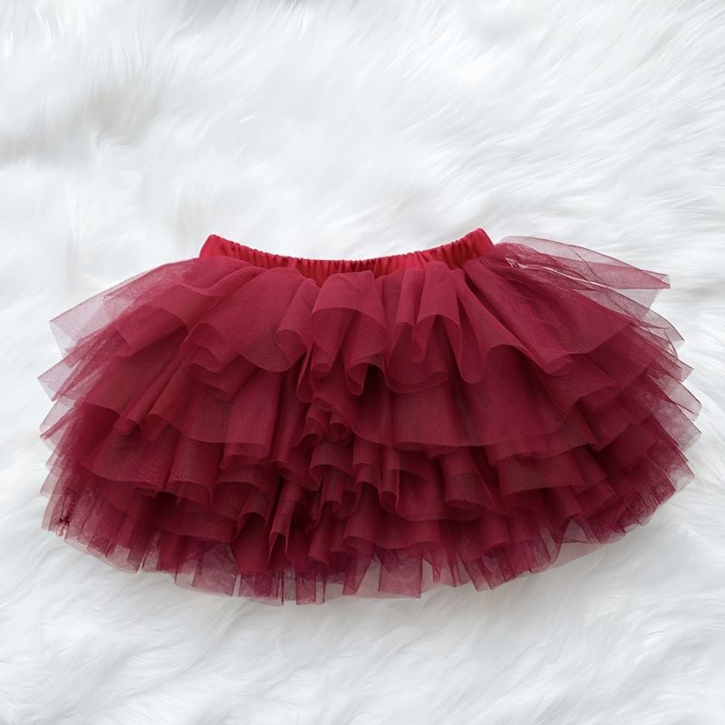 6-Layer Ultra Fluffy Tulle Mini Skirt | Princess Tutu Skirt for Girls Birthday & Daily Wear