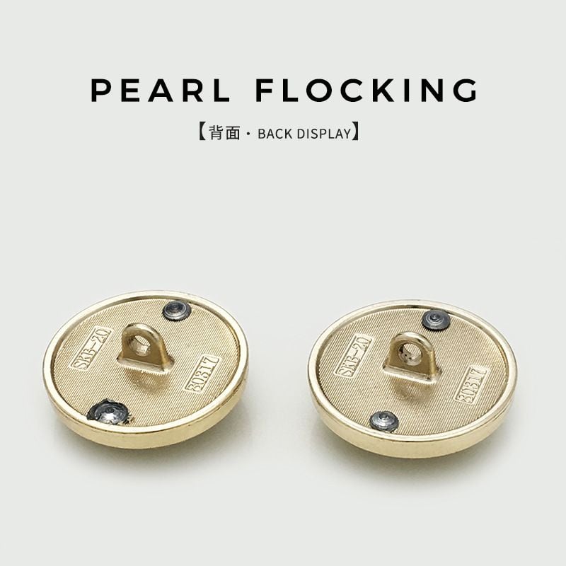 High-grade Round Flocked Pearl Buttons