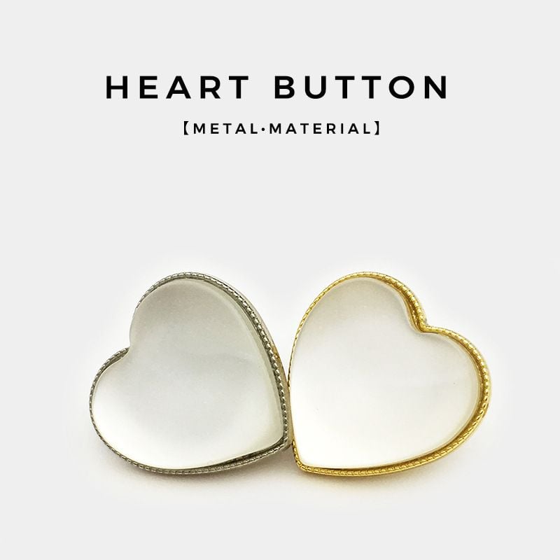 Premium Heart Shaped Cat's Eye Buttons, Elegant Decorative Fasteners
