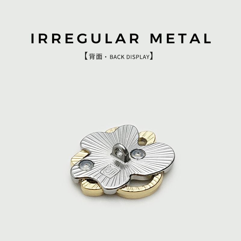 Irregular Metal Buttons, High-end & Stylish