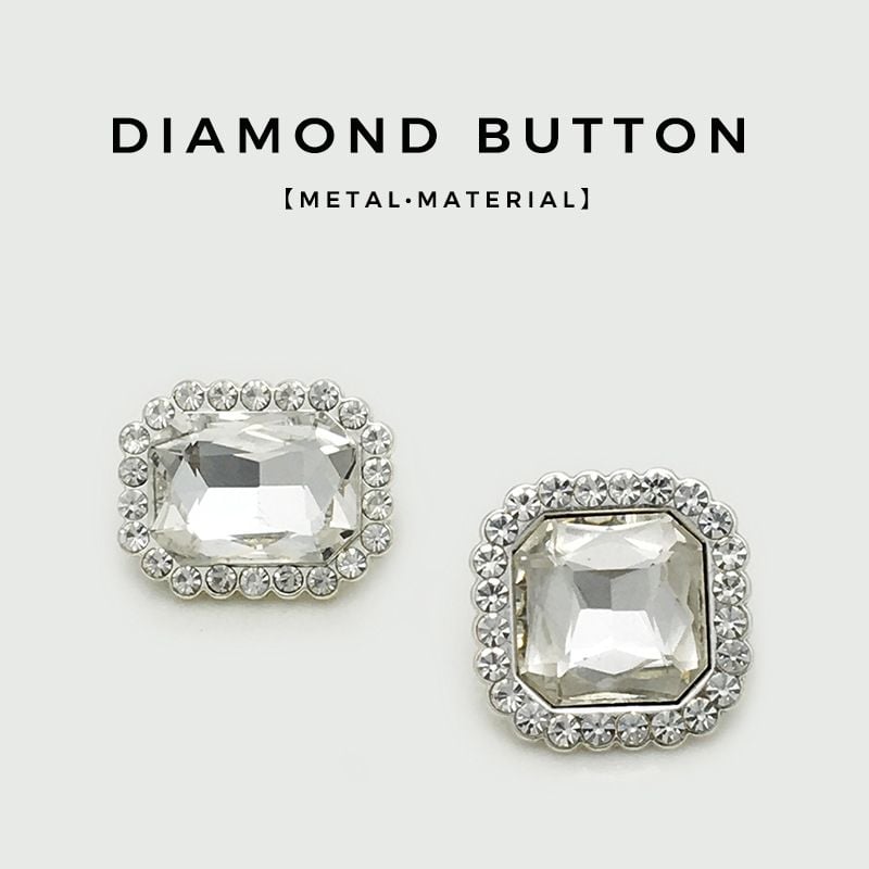 Square Crystal Rhinestone Buttons for Fur Coat Decoration