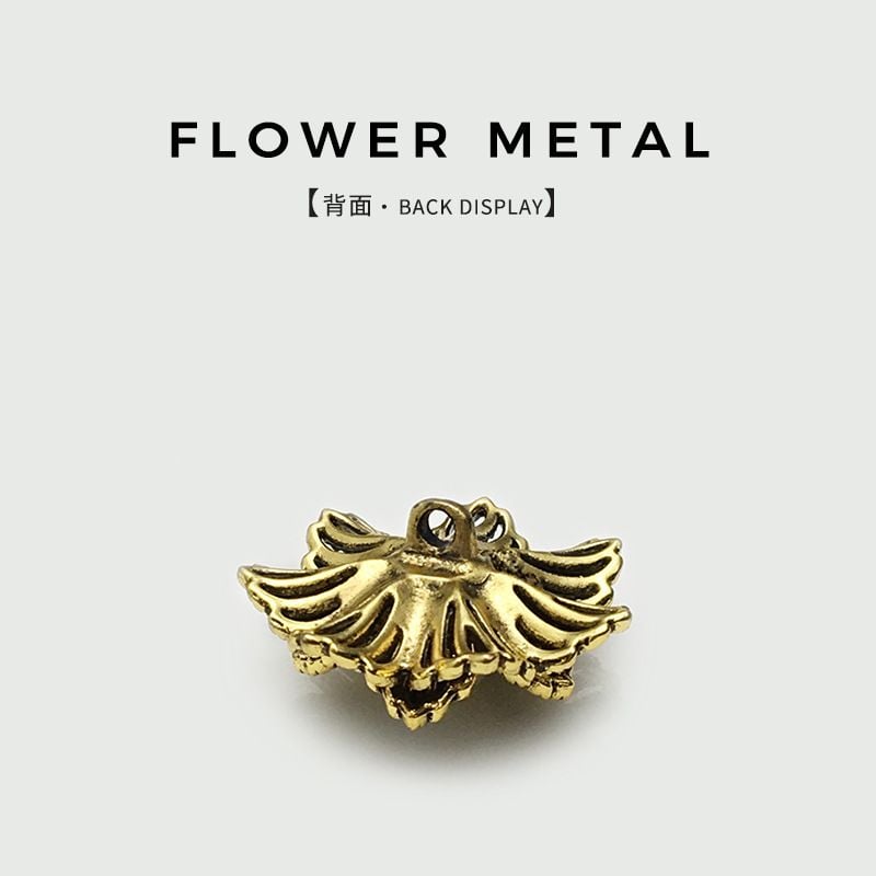 Vintage Hollow Metal Buttons with Pearl Flower Design, Versatile Garment Fasteners