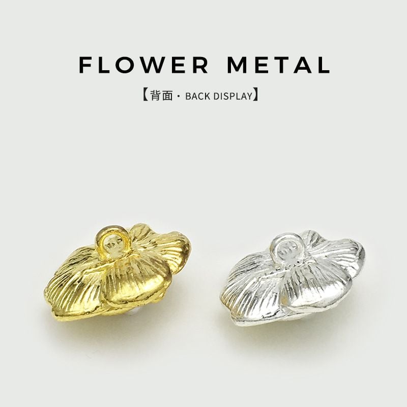 Elegant Floral Buttons 3D Lotus Metal Buttons