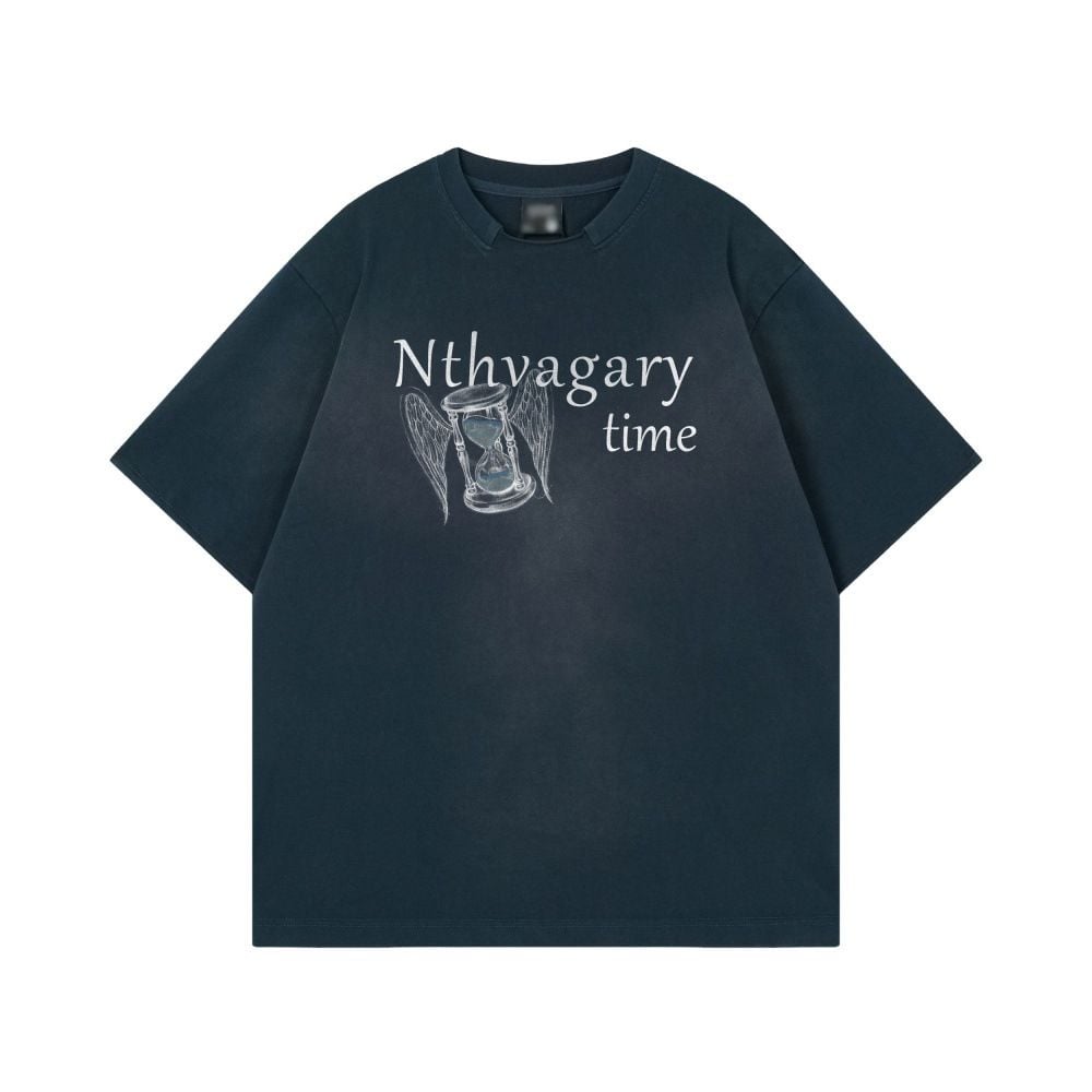 Men's Creative Letter Print Short Sleeve T-shirt, Ins Trendy Punk Style