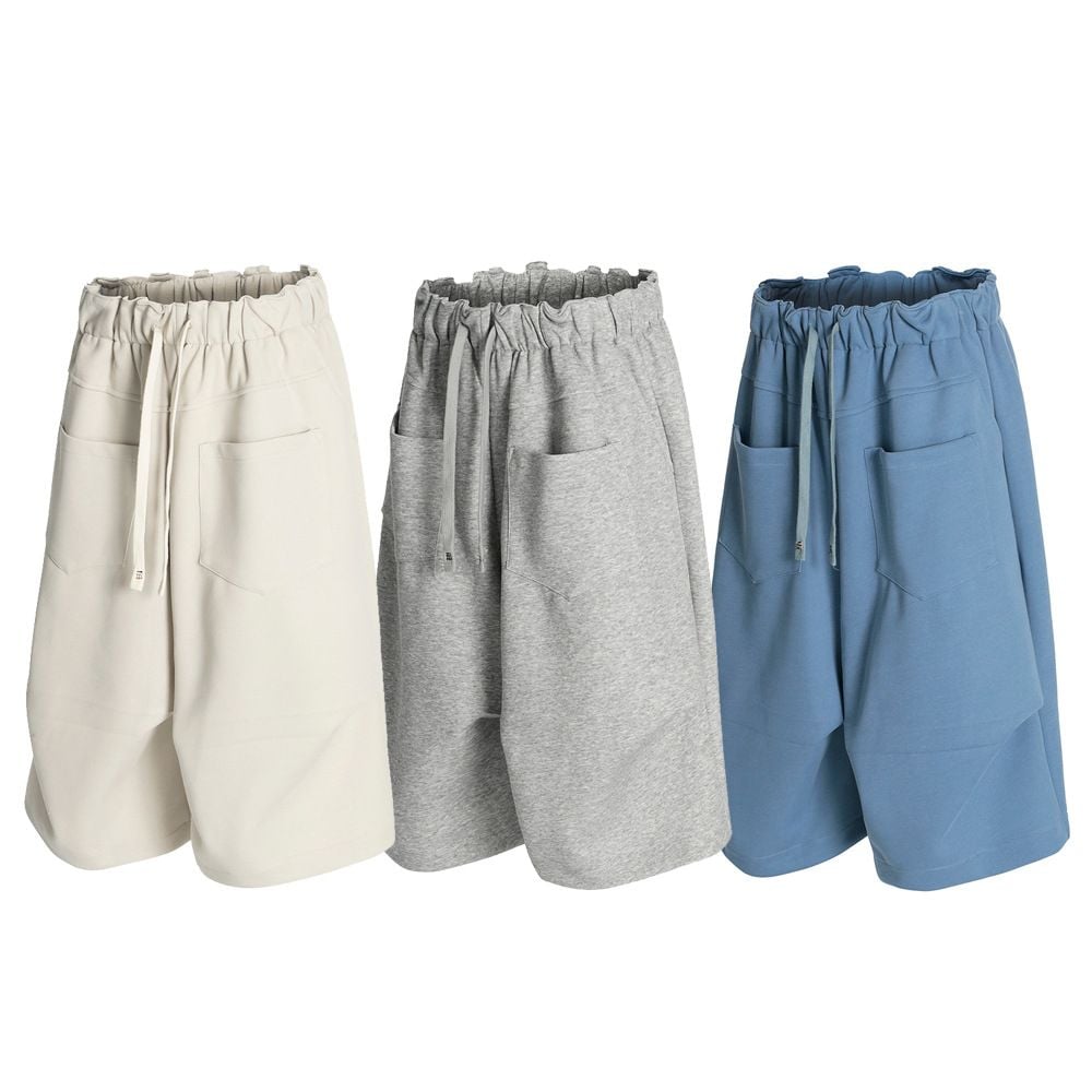 Men's vibe-style loose-fit five-point sweatpants with unique design sense