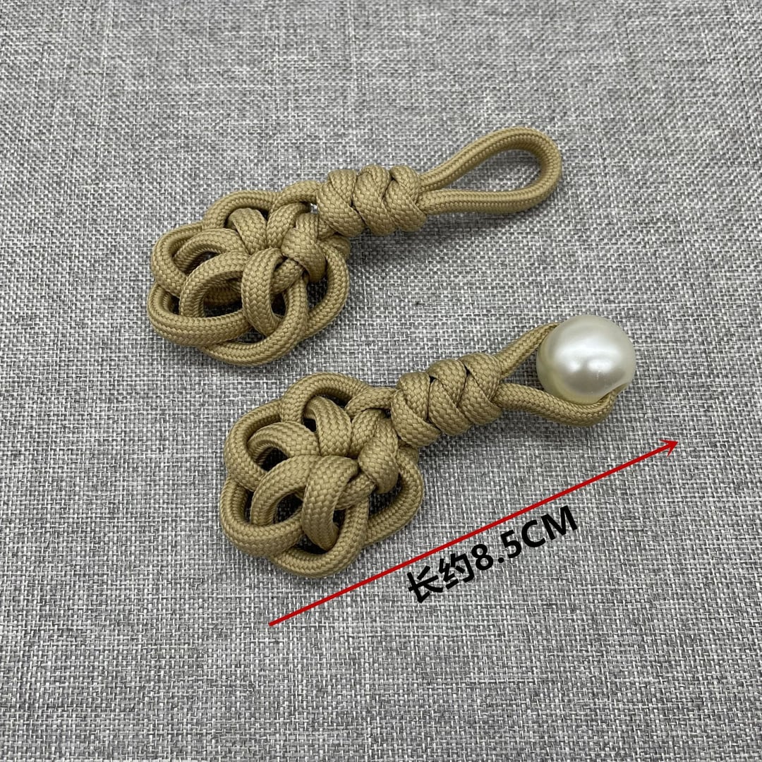 Pearl Chinese Knot Horn Toggle Buttons With Braided Cotton Cord