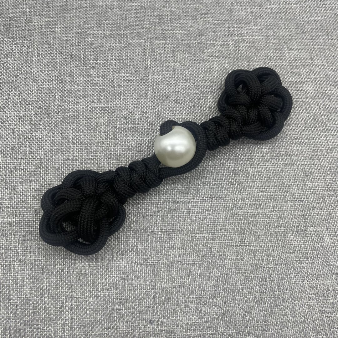 Pearl Chinese Knot Horn Toggle Buttons With Braided Cotton Cord