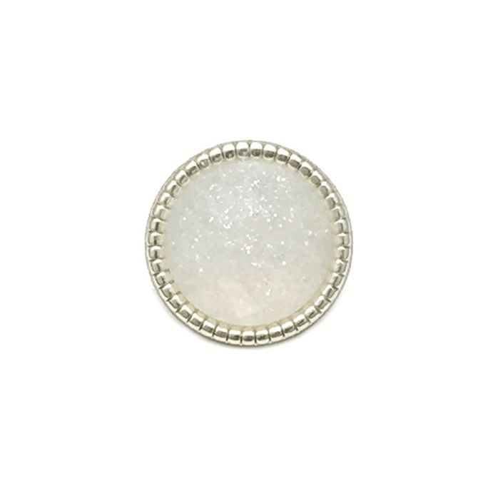 Pearl Thin Edge Round Resin Metal Buttons