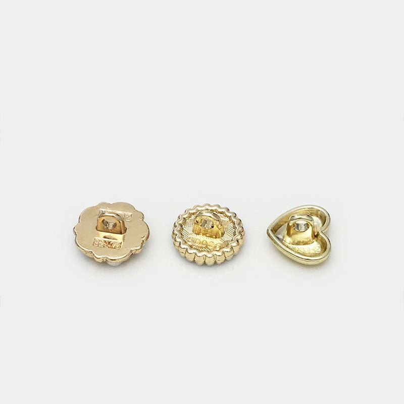 Premium round heart & rose flower pearl buttons