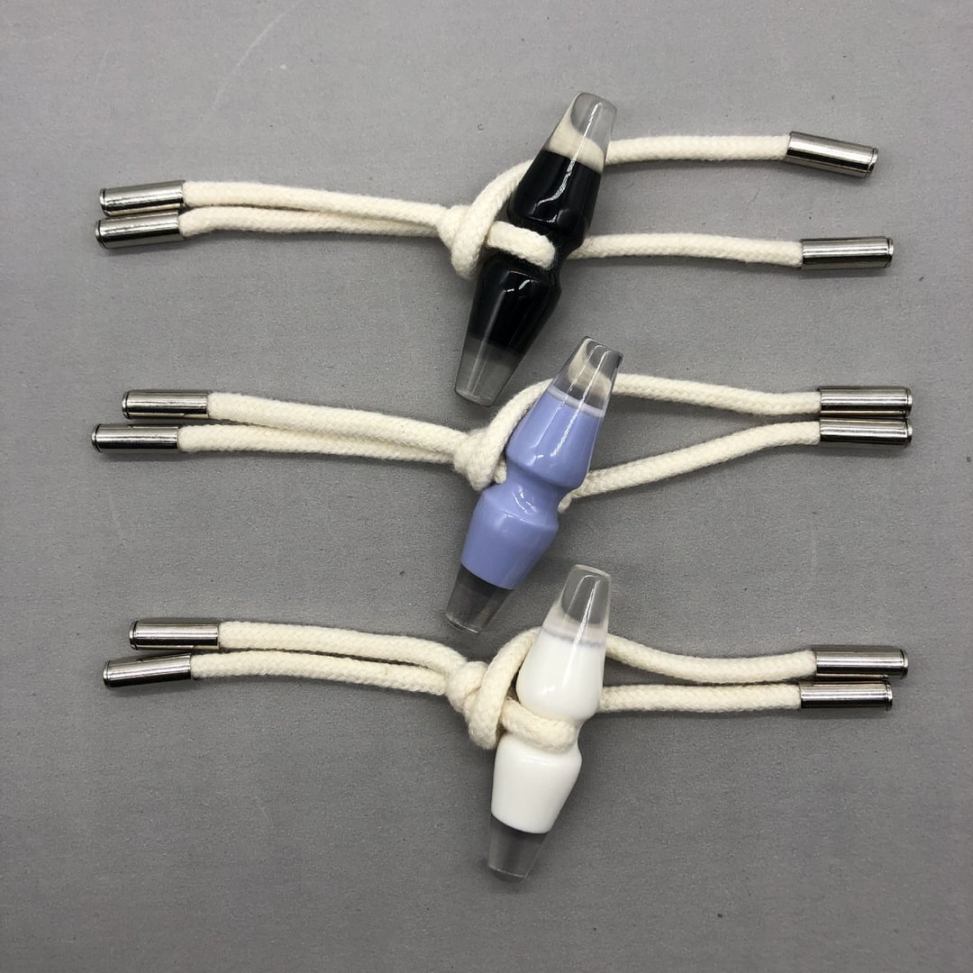 Resin Horn Toggle Buttons with Alloy End & Cotton Cord for Wool Apparel