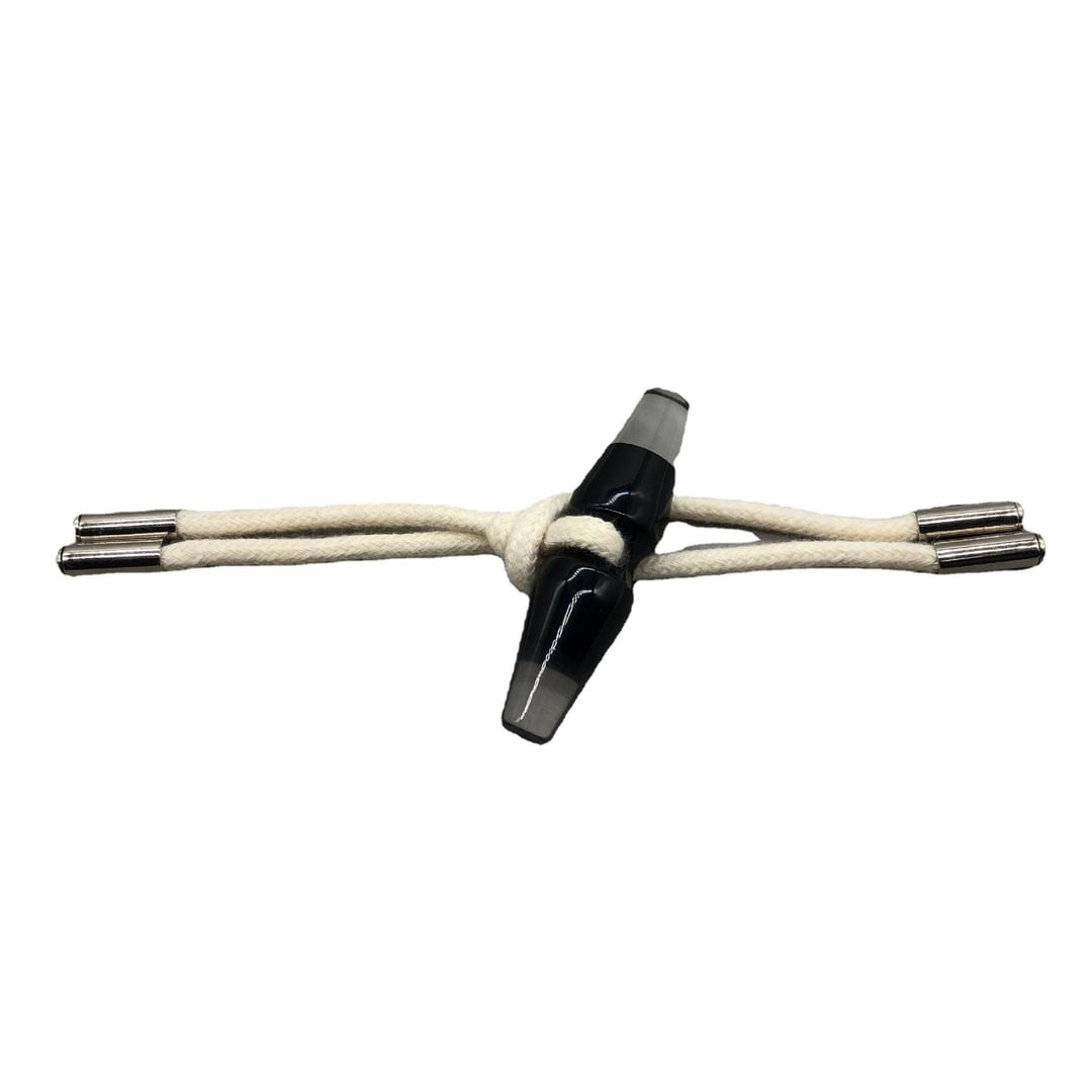 Resin Horn Toggle Buttons with Alloy End & Cotton Cord for Wool Apparel