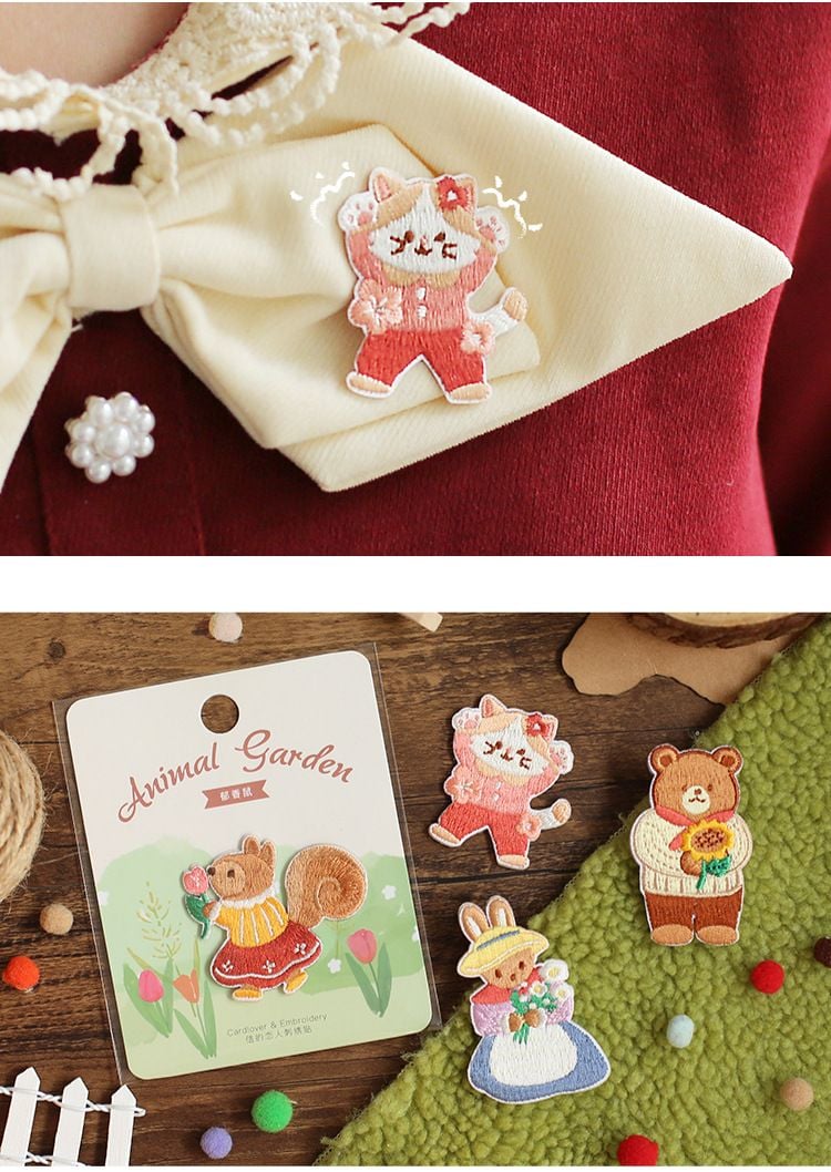 Self adhesive Cartoon Embroidered Patches for Switch Phone Case Bag and Clothing Repair