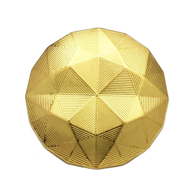 Silver Irregular Lattice Faceted Metal Buttons