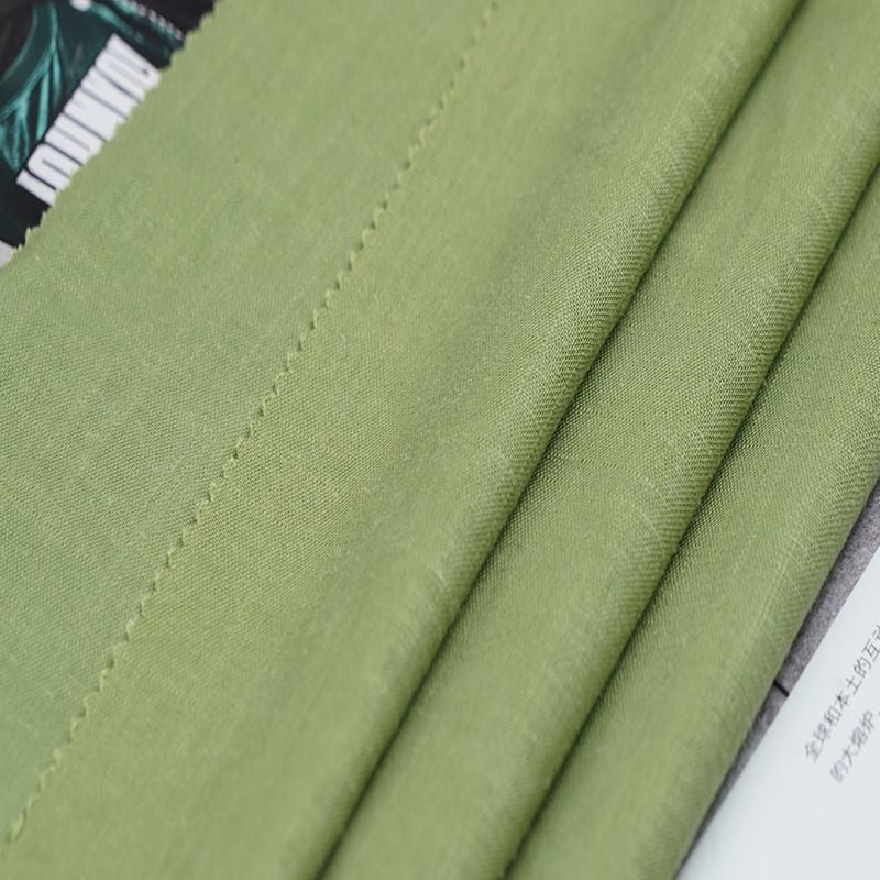 Stretchy Slub Twill Linen Viscose Fabric For Shirts