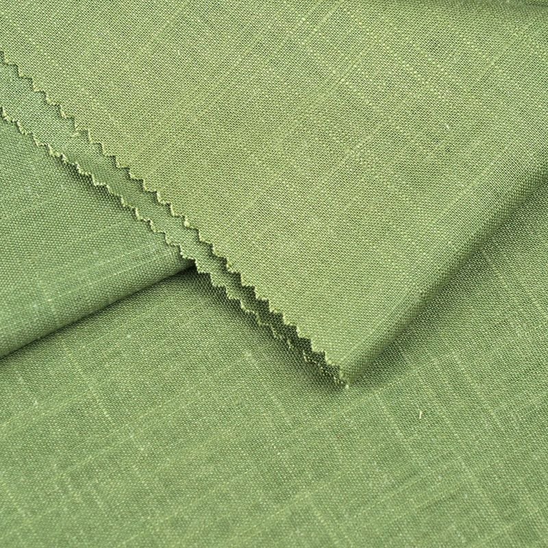 Stretchy Slub Twill Linen Viscose Fabric For Shirts
