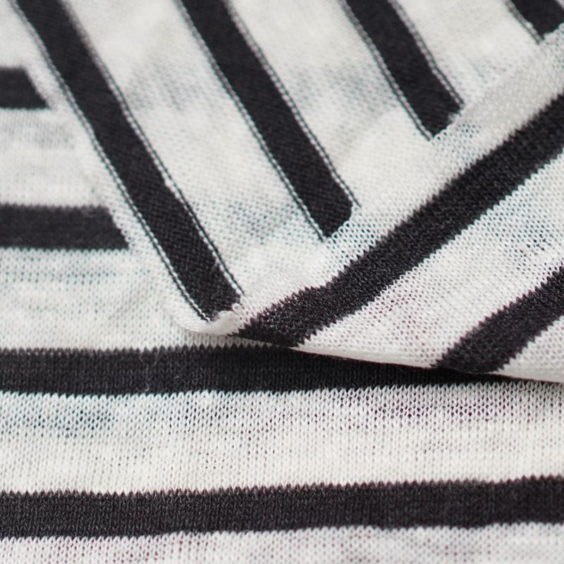 Striped Dyed Knitted Natural Linen Cotton Fabric