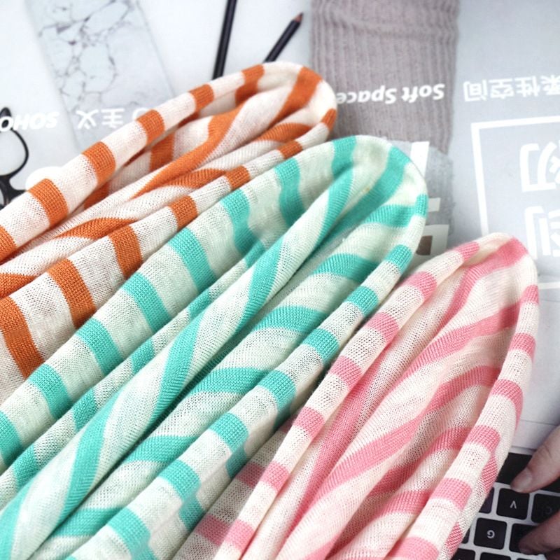 Striped Dyed Knitted Natural Linen Cotton Fabric For Spring Summer